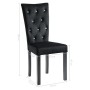 Sillas de comedor 2 unidades terciopelo negro de vidaXL, Sillas de comedor - Ref: Foro24-246486, Precio: 170,36 €, Descuento: %