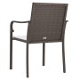 Sillas jardín y cojines 6 uds ratán sintético marrón 56x59x84cm de vidaXL, Sillas de jardín - Ref: Foro24-3187074, Precio: 28...