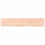 Estante de pared madera maciza de roble sin tratar 100x20x4 cm en Estanterías | Comprar online en Foru.es