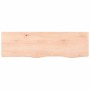 Estante de pared madera maciza roble sin tratar 100x30x(2-4) cm en Estanterías | Comprar online en Foru.es