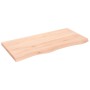 Estante de pared madera maciza roble sin tratar 100x50x(2-4) cm en Estanterías | Comprar online en Foru.es