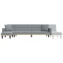 Sofá cama en forma de L tela gris claro 275x140x70 cm de vidaXL, Sofás - Ref: Foro24-3157232, Precio: 410,96 €, Descuento: %