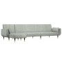 Sofá cama en forma de L terciopelo gris claro 275x140x70 cm de vidaXL, Sofás - Ref: Foro24-3157206, Precio: 453,21 €, Descuen...