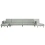 Sofá cama en forma de L terciopelo gris claro 275x140x70 cm de vidaXL, Sofás - Ref: Foro24-3157206, Precio: 454,03 €, Descuen...
