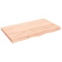 Estante de pared madera maciza roble sin tratar 100x60x(2-6) cm en Estanterías | Comprar online en Foru.es