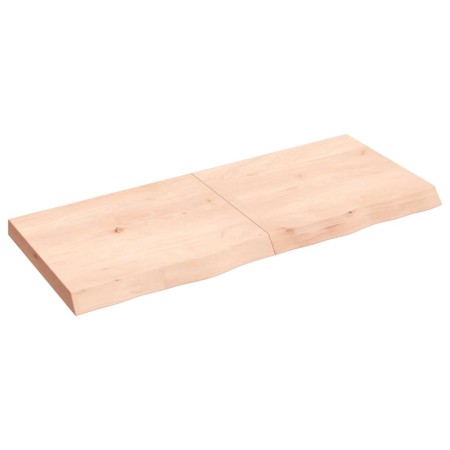 Estante de pared madera maciza roble sin tratar 120x50x(2-6) cm en Estanterías | Comprar online en Foru.es