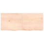 Estante de pared madera maciza roble sin tratar 120x50x(2-6) cm en Estanterías | Comprar online en Foru.es