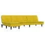Sofá cama en forma de L terciopelo amarillo 255x140x70 cm de vidaXL, Sofás - Ref: Foro24-3157264, Precio: 410,82 €, Descuento: %