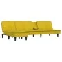 Sofá cama en forma de L terciopelo amarillo 255x140x70 cm de vidaXL, Sofás - Ref: Foro24-3157264, Precio: 410,82 €, Descuento: %