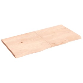 Estante de pared madera maciza roble sin tratar 120x60x(2-4) cm en Estanterías | Comprar online en Foru.es