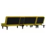 Sofá cama en forma de L terciopelo amarillo 255x140x70 cm de vidaXL, Sofás - Ref: Foro24-3157264, Precio: 410,82 €, Descuento: %