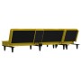 Sofá cama en forma de L terciopelo amarillo 255x140x70 cm de vidaXL, Sofás - Ref: Foro24-3157264, Precio: 387,16 €, Descuento: %