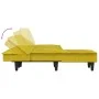 Sofá cama en forma de L terciopelo amarillo 255x140x70 cm de vidaXL, Sofás - Ref: Foro24-3157264, Precio: 410,82 €, Descuento: %