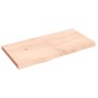 Estante de pared madera maciza roble sin tratar 120x60x(2-6) cm en Estanterías | Comprar online en Foru.es