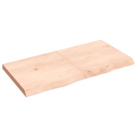Estante de pared madera maciza roble sin tratar 120x60x(2-6) cm en Estanterías | Comprar online en Foru.es