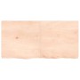 Estante de pared madera maciza roble sin tratar 120x60x(2-6) cm en Estanterías | Comprar online en Foru.es