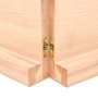 Estante de pared madera maciza roble sin tratar 120x60x(2-6) cm en Estanterías | Comprar online en Foru.es