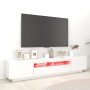 Mueble para TV con luces LED blanco 200x35x40 cm de vidaXL, Muebles TV - Ref: Foro24-3081906, Precio: 131,70 €, Descuento: %