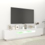 Mueble para TV con luces LED blanco 200x35x40 cm de vidaXL, Muebles TV - Ref: Foro24-3081906, Precio: 131,70 €, Descuento: %