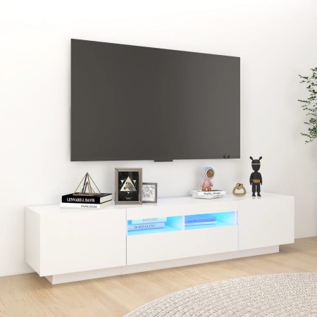 Mueble para TV con luces LED blanco 180x35x40 cm de vidaXL, Muebles TV - Ref: Foro24-3081897, Precio: 130,00 €, Descuento: %