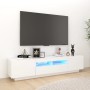 Mueble para TV con luces LED blanco 180x35x40 cm de vidaXL, Muebles TV - Ref: Foro24-3081897, Precio: 130,00 €, Descuento: %