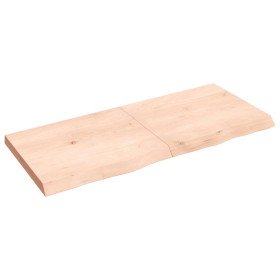 Estante de pared madera maciza roble sin tratar 140x60x(2-6) cm en Estanterías | Comprar online en Foru.es