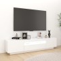 Mueble para TV con luces LED blanco 180x35x40 cm de vidaXL, Muebles TV - Ref: Foro24-3081897, Precio: 130,00 €, Descuento: %