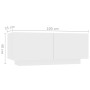 Mueble para TV con luces LED blanco 180x35x40 cm de vidaXL, Muebles TV - Ref: Foro24-3081897, Precio: 130,00 €, Descuento: %