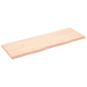 Estante de pared madera maciza roble sin tratar 180x60x(2-6) cm en Estanterías | Comprar online en Foru.es
