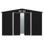 Caseta de jardín de acero gris antracita 257x205x178 cm de vidaXL, Cobertizos - Ref: Foro24-47030, Precio: 344,04 €, Descuent...