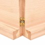 Estante de pared madera maciza roble sin tratar 180x60x(2-6) cm en Estanterías | Comprar online en Foru.es
