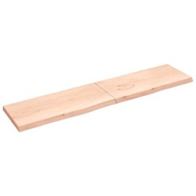 Estante de pared madera maciza roble sin tratar 220x50x(2-6) cm en Estanterías | Comprar online en Foru.es