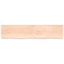 Estante de pared madera maciza roble sin tratar 220x50x(2-6) cm en Estanterías | Comprar online en Foru.es