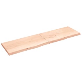 Estante de pared madera maciza roble sin tratar 220x60x(2-6) cm en Estanterías | Comprar online en Foru.es