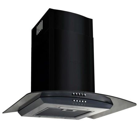 Campana extractora pared 60 cm acero inoxidable 756 m³/h negro de vidaXL, Extractores - Ref: Foro24-50707, Precio: 157,58 €, ...