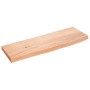 Estante de pared madera de roble tratada marrón claro 60x20x2cm en Estanterías | Comprar online en Foru.es