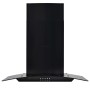 Campana extractora pared 60 cm acero inoxidable 756 m³/h negro de vidaXL, Extractores - Ref: Foro24-50707, Precio: 157,58 €, ...