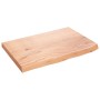 Estante pared madera roble tratada marrón claro 60x40x(2-4) cm en Estanterías | Comprar online en Foru.es