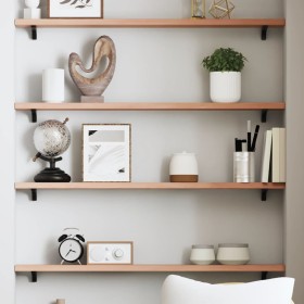 Estante de pared madera de roble tratada marrón claro 80x10x2cm en Estanterías | Comprar online en Foru.es