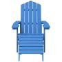 Silla de jardín Adirondack con reposapiés HDPE azul agua de vidaXL, Sillas de jardín - Ref: Foro24-318648, Precio: 211,73 €, ...