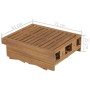 Tumbona plegable con cojín madera maciza de acacia en Tumbonas | Comprar online en Foru.es