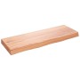Estante pared madera roble tratada marrón claro 80x30x(2-6) cm en Estanterías | Comprar online en Foru.es