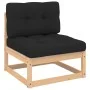 3-piece garden furniture set with solid pine wood cushions by vidaXL, Outdoor sofas - Ref: Foro24-3083737, Price: 257,26 €, D...