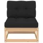 3-piece garden furniture set with solid pine wood cushions by vidaXL, Outdoor sofas - Ref: Foro24-3083737, Price: 257,26 €, D...
