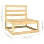 3-piece garden furniture set with solid pine wood cushions by vidaXL, Outdoor sofas - Ref: Foro24-3083737, Price: 257,26 €, D...