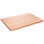 Estante pared madera roble tratada marrón claro 80x60x(2-4) cm en Estanterías | Comprar online en Foru.es