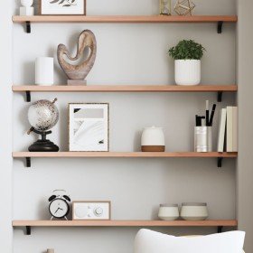 Estante de pared madera roble tratada marrón claro 100x10x2 cm en Estanterías | Comprar online en Foru.es