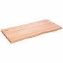Estante pared madera roble tratada marrón claro 100x50x(2-4) cm en Estanterías | Comprar online en Foru.es