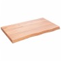 Estante pared madera roble tratada marrón claro 100x60x(2-6) cm en Estanterías | Comprar online en Foru.es