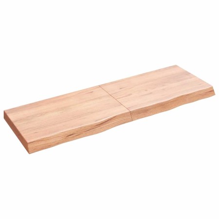 Estante pared madera roble tratada marrón claro 120x40x(2-6) cm en Estanterías | Comprar online en Foru.es